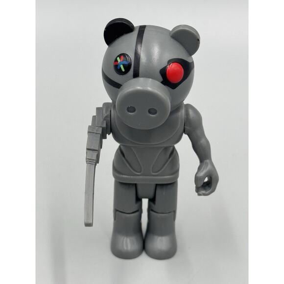 Roblox Piggy Robby Series 2 Gray Action Figure 3" LOOSE - Picture 2 of 5
